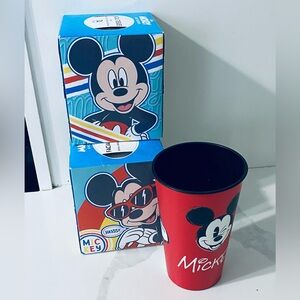 Mickey Mouse Disney 1 Plastic Tumbler 16oz and 2 Boxes of Facial Tissue